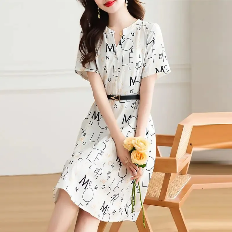 Women Chiffon Midi Dress with V-neck Short Sleeve and A-line Skirt  Floor-Length Synthetic Fiber from Dhgate Basic & Casual Dresses - price  68.63