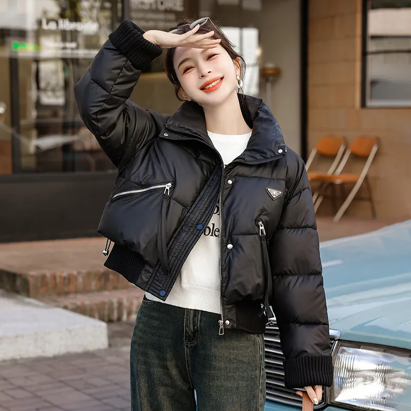 Veste D'Hiver Courte Femme - Coupe Ample, Capuche, Fermeture Éclair - En Polyester Doux Et Chaud - Style Bomber Vintage - Pour Ville, Sorties, Loisirs