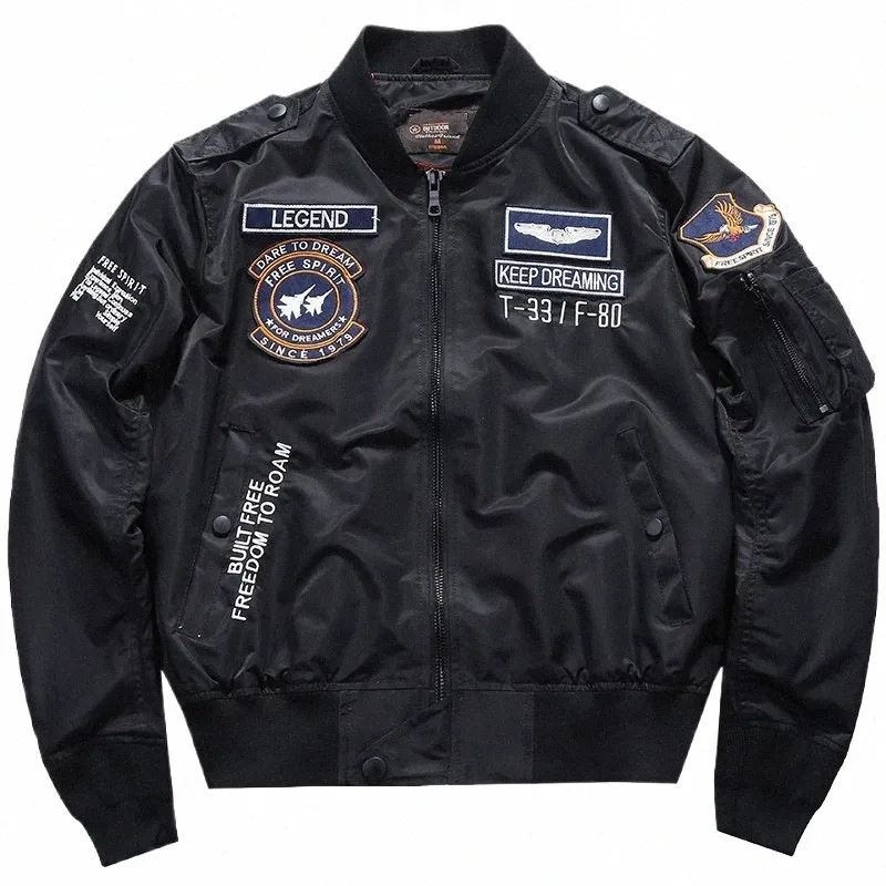 Groß sparen beim Kauf von Men's Bomber Flight Jacket Herren Taktische MA  Bomberjacke Flug, Pilot, Luftwaffe, Herbst Outwear 2024 in großen Mengen 