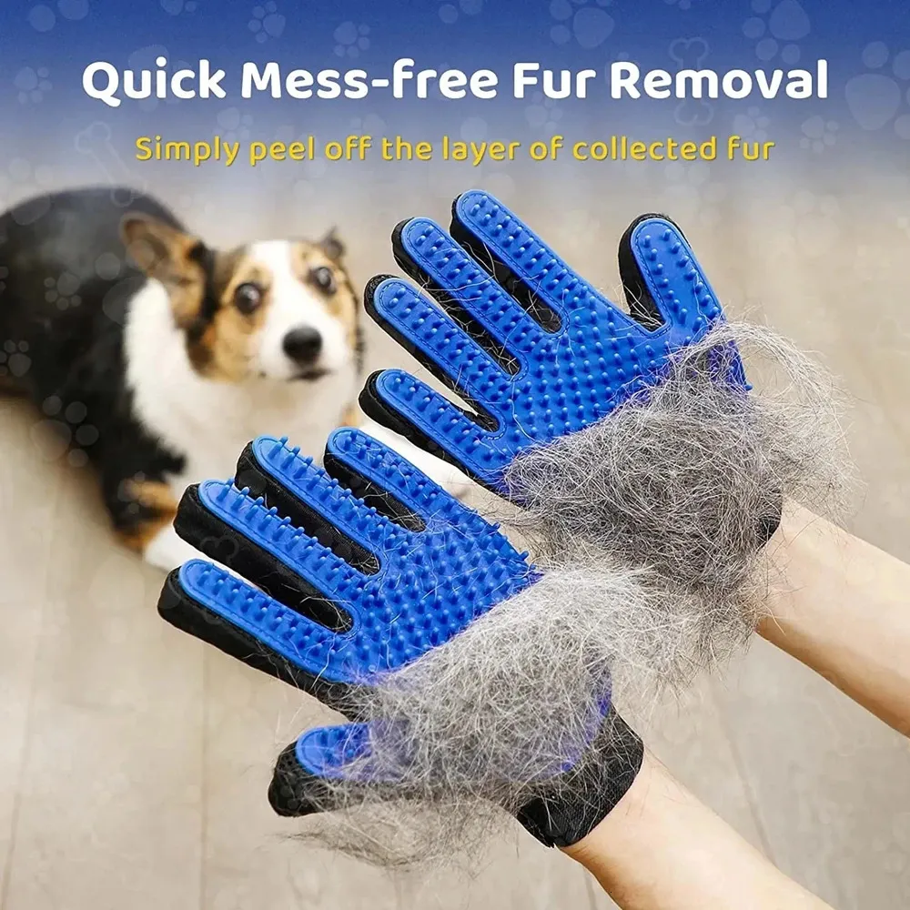 Breathable Pet Grooming Glove - Gently Remove Dog & Cat Hair While You Pet Them 13 thumbnail image