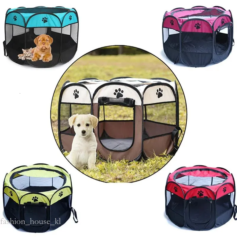 Wholesale Portable Octagonal Dog Kennel Folding Fence Ideal For Outdoor Activities Playtime And Pet Lovers Includes Portable Dog Kennels Cat Tent Puppy Kennet Sofa Or Supplies From Fashion house kl Bu...