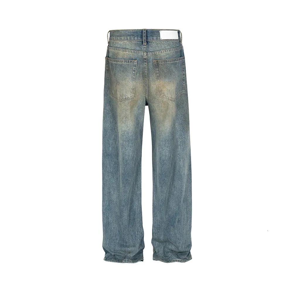 Y2k Mens Fashion Yellow Trousers Mens Baggy Denim Jeans  display picture 1