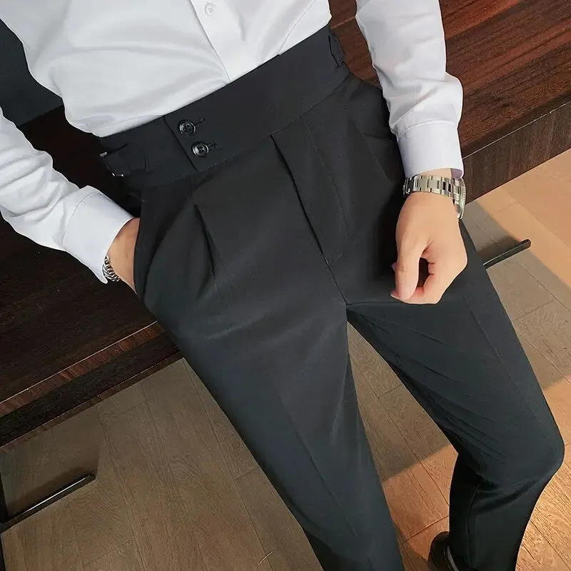 slim fit dress slacks Men's Fit Resort 100% Natural Linen Flat front Dress Pants – Mojito  Collection main image 1
