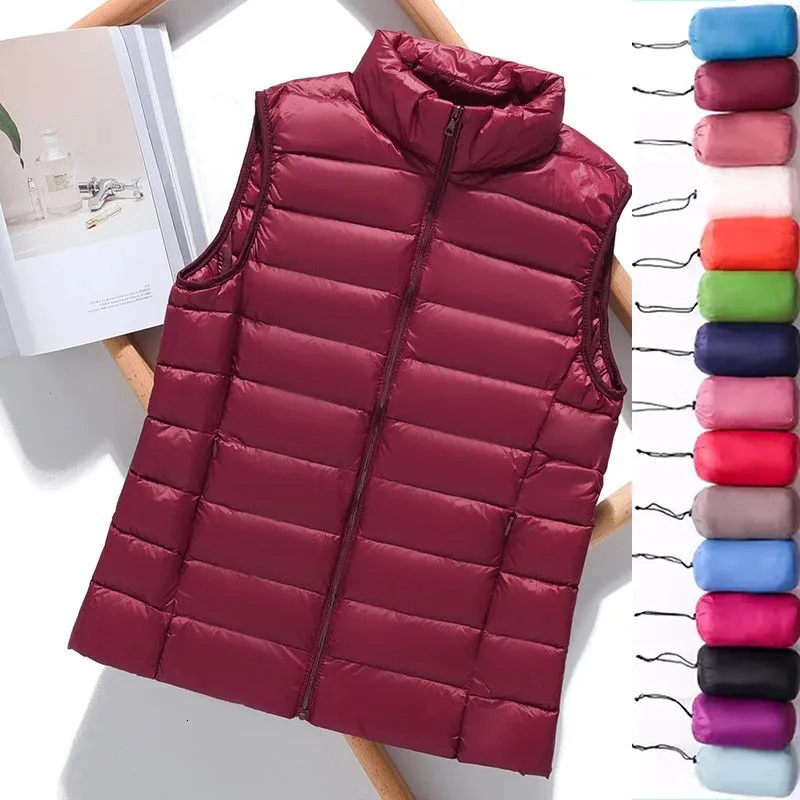 Save Big on Bulk Plus Size Packable Puffer Jacket Plus Size 5XL 6XL 8XL  Women Vest Down Ultra Lightweight Coat Female Sleeveless Portable Packable 