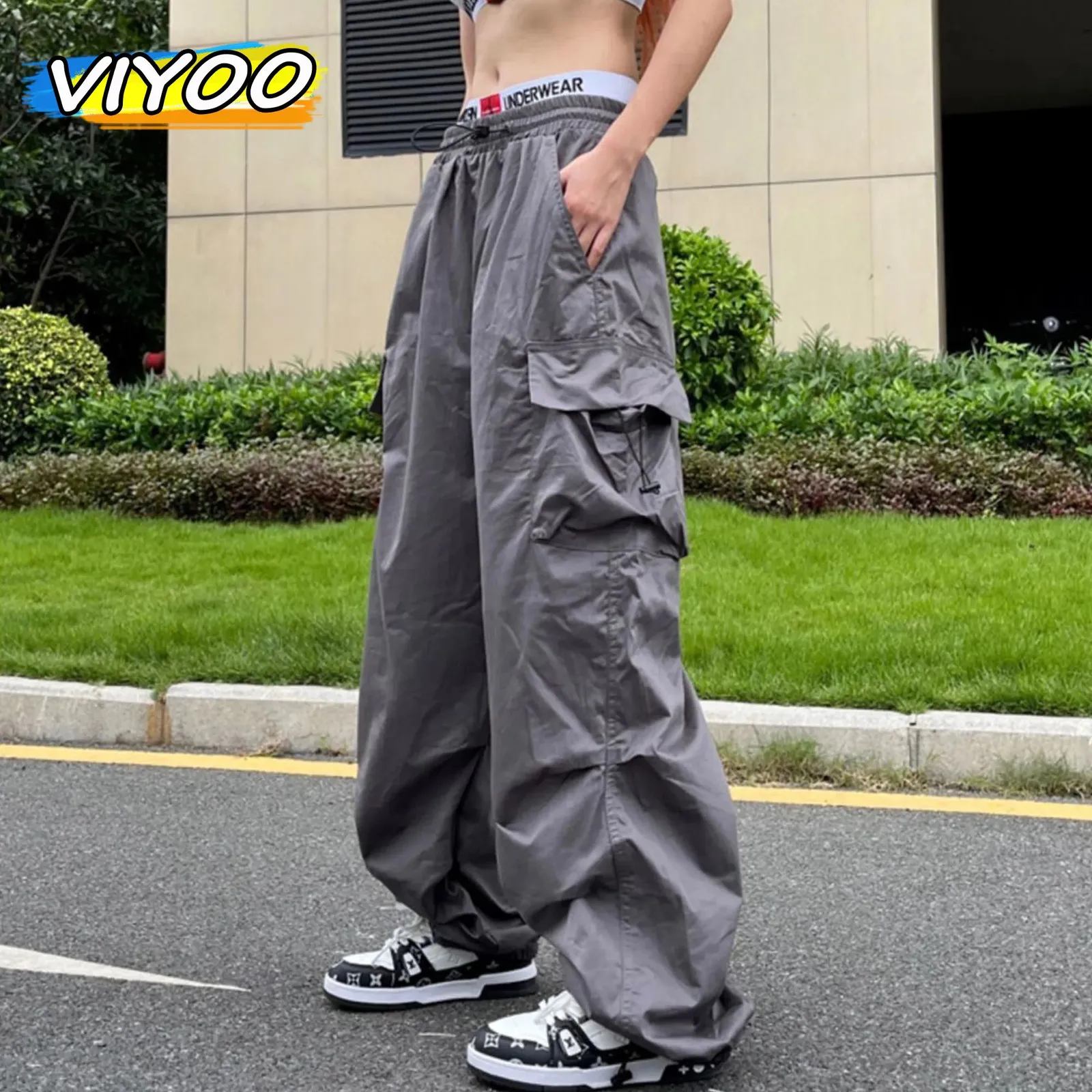 Oversized Y2K Parachute Pants - Womens & Mens Hippie