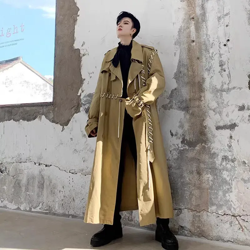 ジャケット・アウター Double Tech Fade Trench Coat Xingfenly Short Trench coat men,double-breasted youth jacket