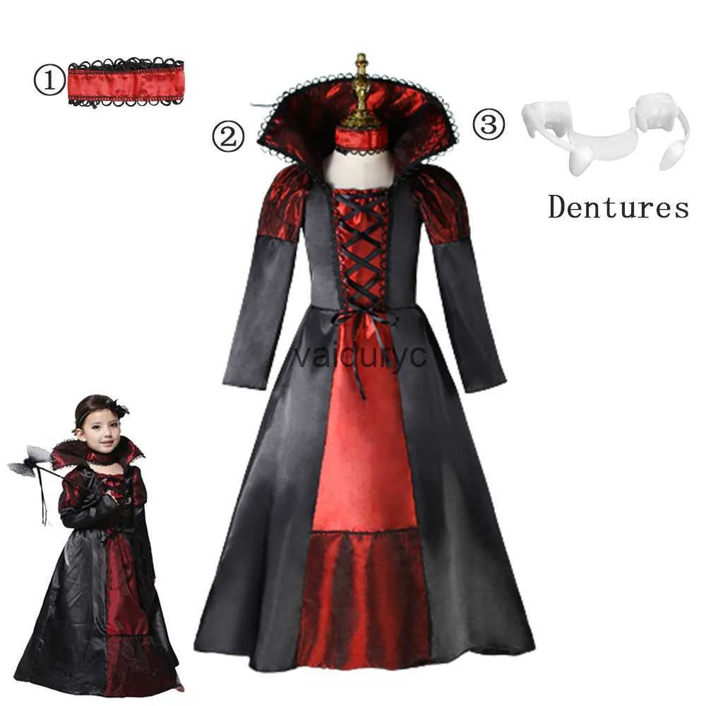 thumbnail image 2 of Vampire Toddler Halloween Costume Spooktacular Creations Girls Vampire Costume, Red Dark Vampire Dress For Girls, Halloween Dress-up, Role Play And Costume Parties, S (5-7 Years Tinkerbell Costume For Girls 2 of 14