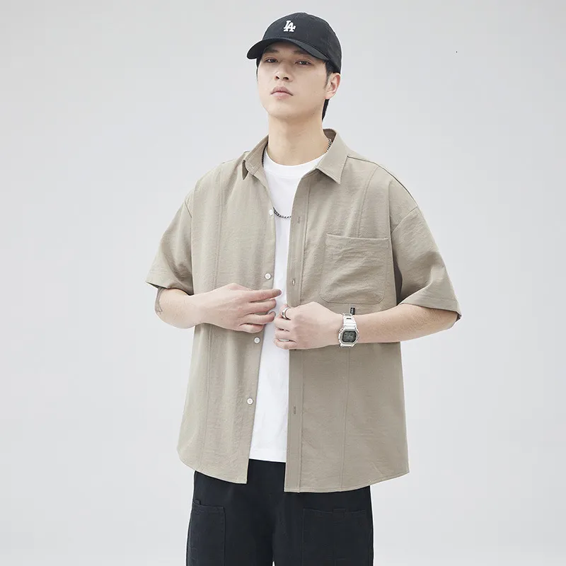 特価ブランド Men's Summer Short Sleeve shirt jacket men - Trendy Clothing