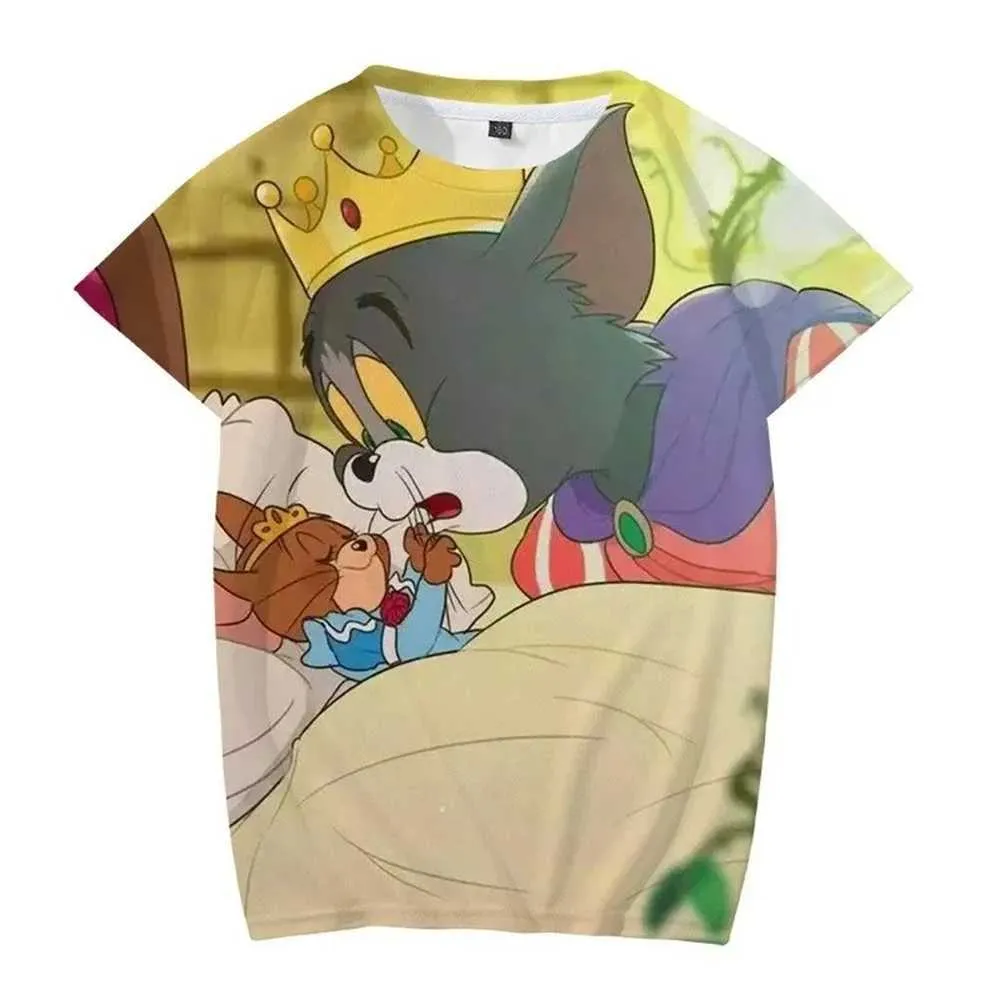 Tom and Jerry 3D Printed Cartoon shirt with t shirt for Kids