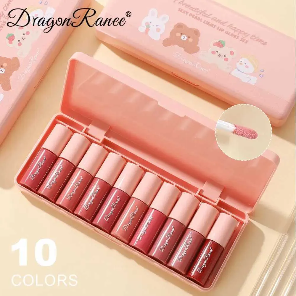 Dragon Ranee 防水保湿リップスティック セット 10 色の漫画口紅