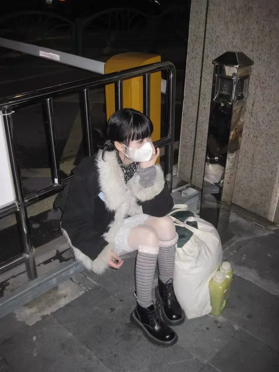 Karrram Y2k Aesthetics Black Denim Coat Grunge Fairycore Jeans Fur Karrram Y2k Aesthetics Black Denim Coat Grunge Fairycore Jeans Fur