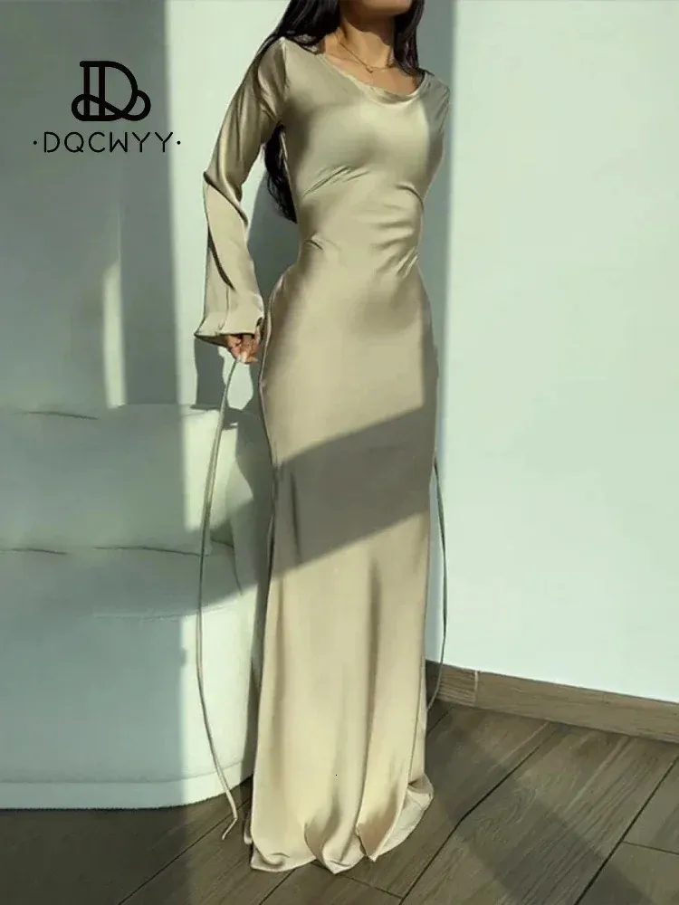 Long Sleeve White Floor-Length Polyester Evening Dress with Lace-Up Flare Sleeves from Dhgate Urban Sexy Dresses - price 38.85 Long Sleeve White Floor-Length Polyester Evening Dress with Lace-Up Flare Sleeves from Dhgate Urban Sexy Dresses - price 38.85