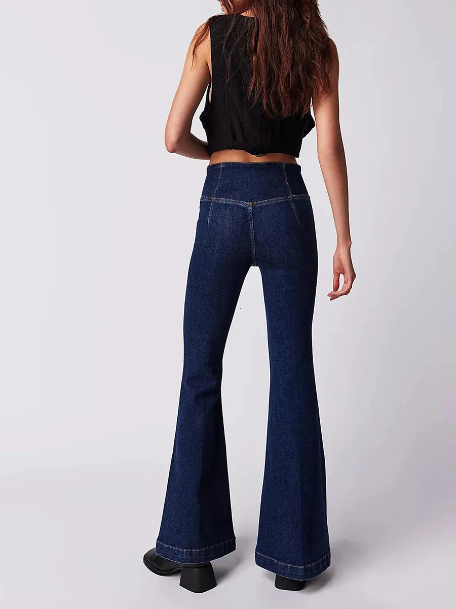 Bootcut Jeans Lace Up Bell Bottom Jeans REDDACHiC Eyelets Lace Up