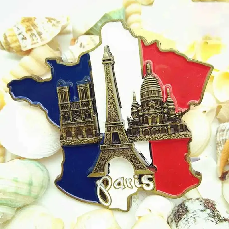 Paris Notre-Dame Cathedral Fridge Magnet - 3D Resin France Souvenir