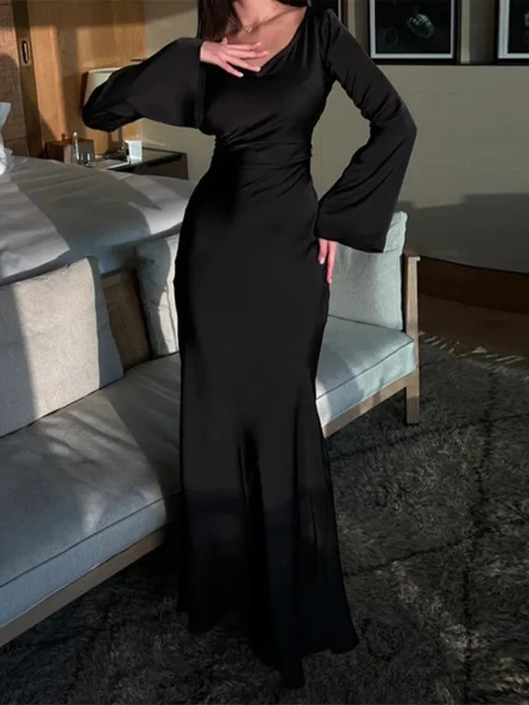 Save Big on Bulk Long Sleeve Sexy Club Dresses Elegant Dresses For Women  Long Sleeve Streetwear French Style Vintage Dress Slim Sexy Club Solid  Spring ...