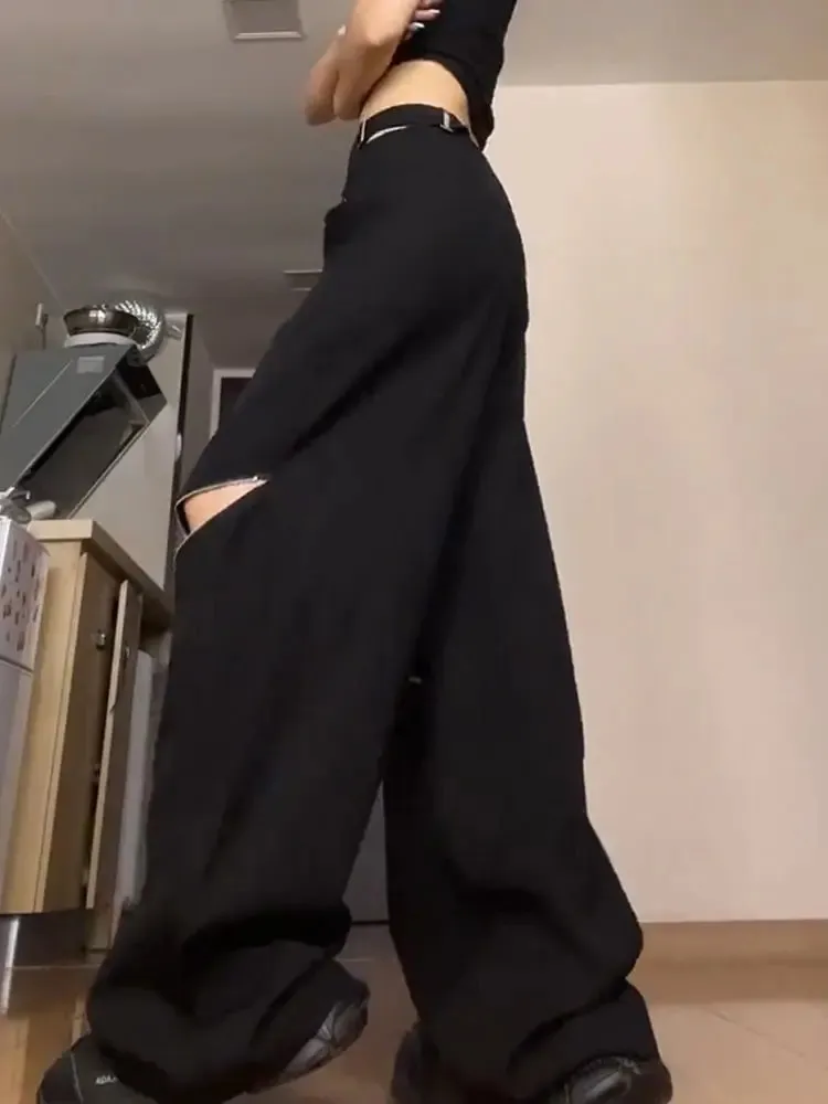 DHgate.com:Womens Casual Cargo Pants: Zip Pocket Drawstring