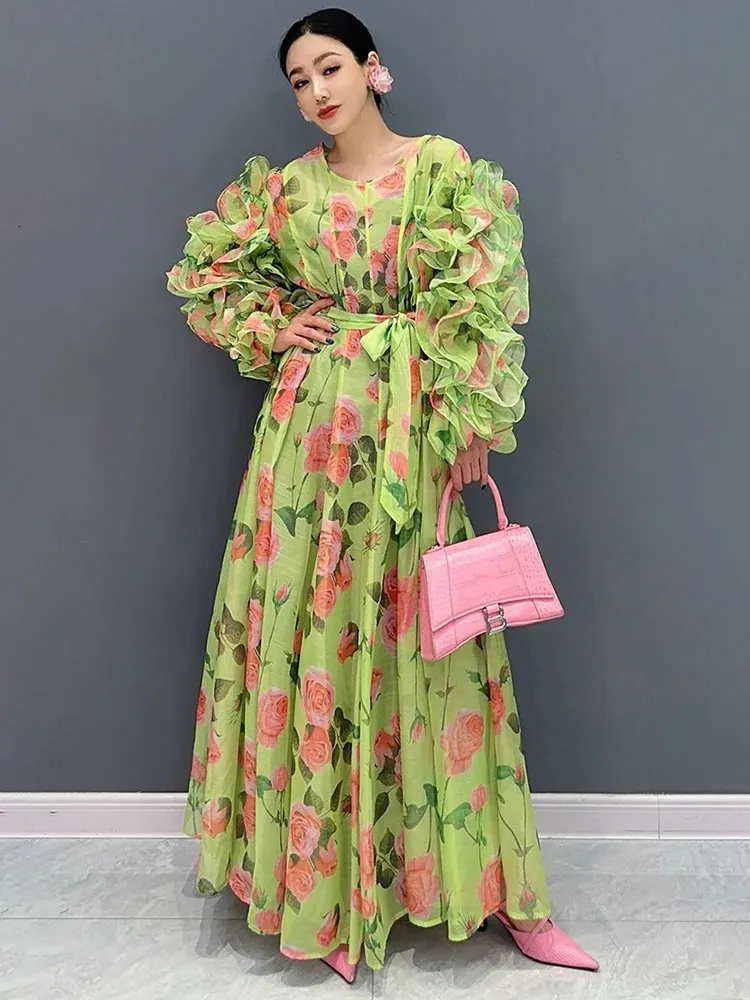 SHENGPALAE Summer Womens Chiffon Long Sleeve Floor-Length Swing Dress from  Dhgate Basic & Casual Dresses - price 115.41
