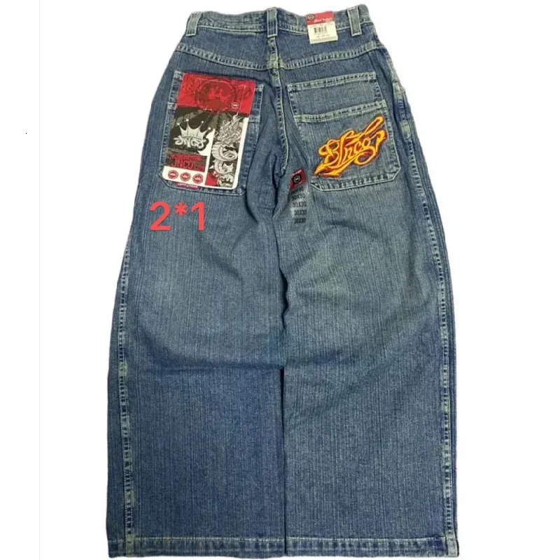 Y2K Baggy Jeans Vintage JNCOS JORTS Mens Denim Shorts With