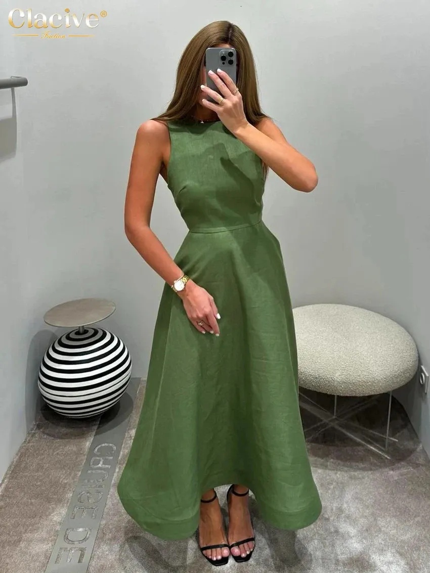 ankle length cotton summer dresses Elegant Green Dress - Sleeveless, Length. Shop Now! Best Seller. Women's Long Sleeved option for cooler evenings. from Dhgate Basic & Casual Dresses Color:Sky_Blue ss26-drop1 Quinella Black Lace Crepe The smooth