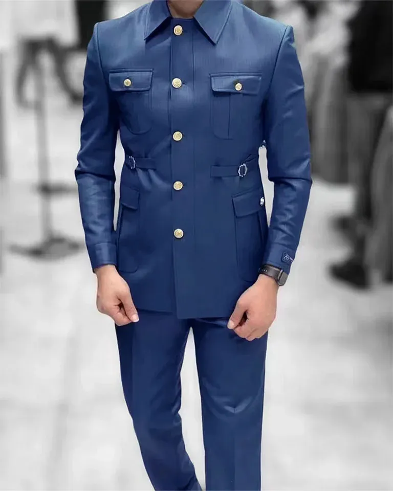 Ahorra a lo Grande en Compras al por Mayor de Traje De Hombre Safari Trajes  De Safari Para Hombres, Piezas De Pantalones De Collar Formal De Cuello 