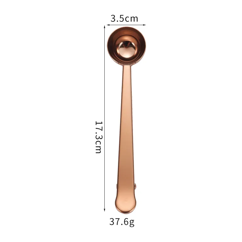 Stainless Steel Multi-Functional coffee scoop Scoop Bag with Long Handle  for Milk Powder, Liquid Seasoning, and Freshness Keeping - FY8850 1010