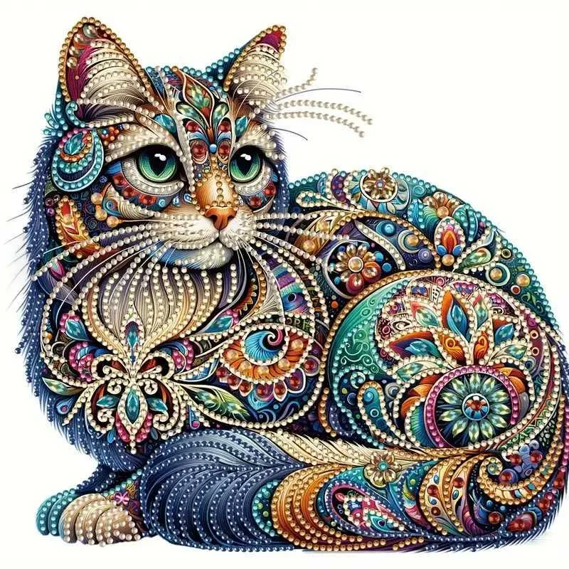 YSCOLOR Diamond Painting Complet Diamant Broderie Point De Croix Artisanat Siamois Chat Inachevé Décor Intérieur DIY 5D 2019 Diamant Peinture 30X40cm