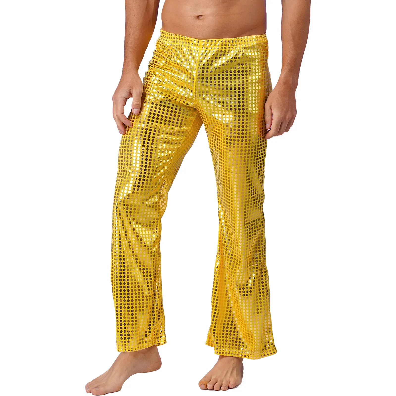 パンツ SPARKLING PANTS Shiny Sequin Hip Hop long pants for men for Men - Perfect