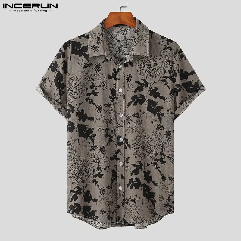 トスタルジッククロージング shirt / floral Mens Short Sleeve Floral Shirt: Stylish Casual Streetwear S
