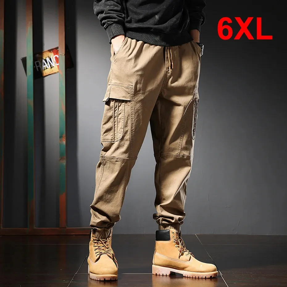 Plus Size 5XL 6XL Tactical Cargo Pants Men Fashion Casual Pants