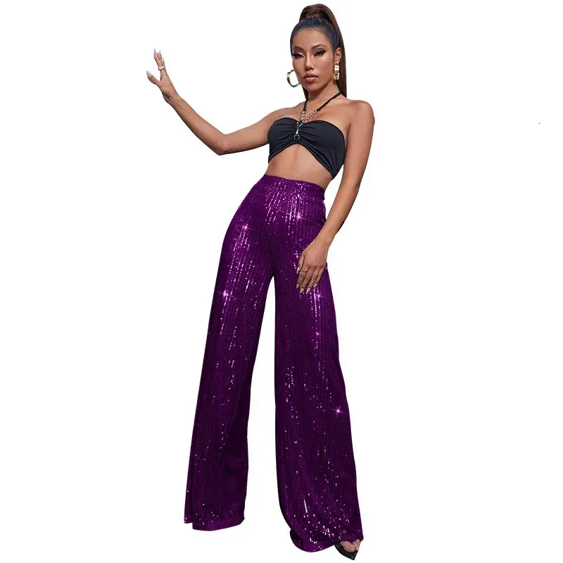 green emerald velvet dress Disco White Sequin Knit Pants - US 4 main image 0