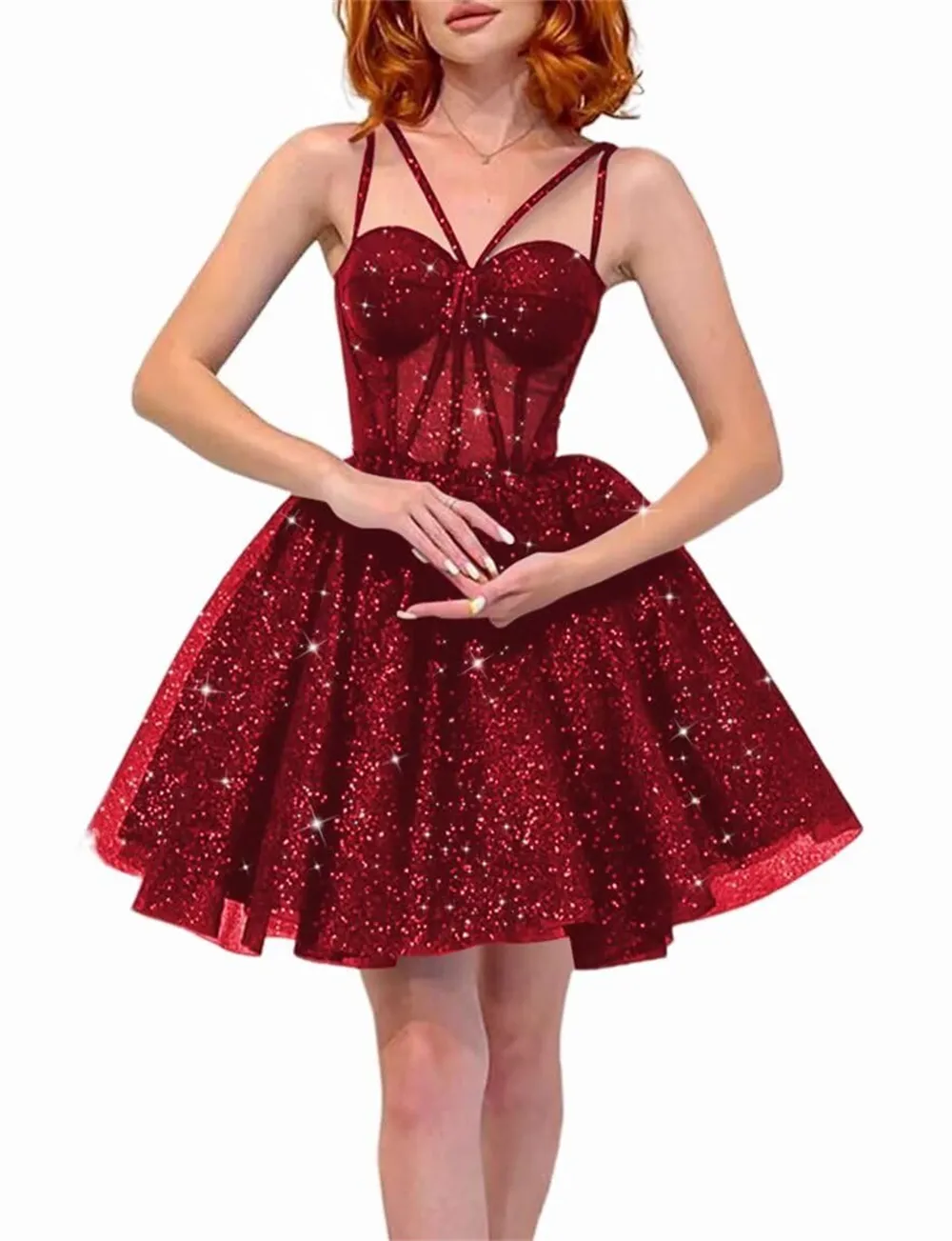 homecoming dresses conway ar A-line Off-the-shoulder Sparkly Cute Homecoming Dress Short Prom Dress –  SELINADRESS