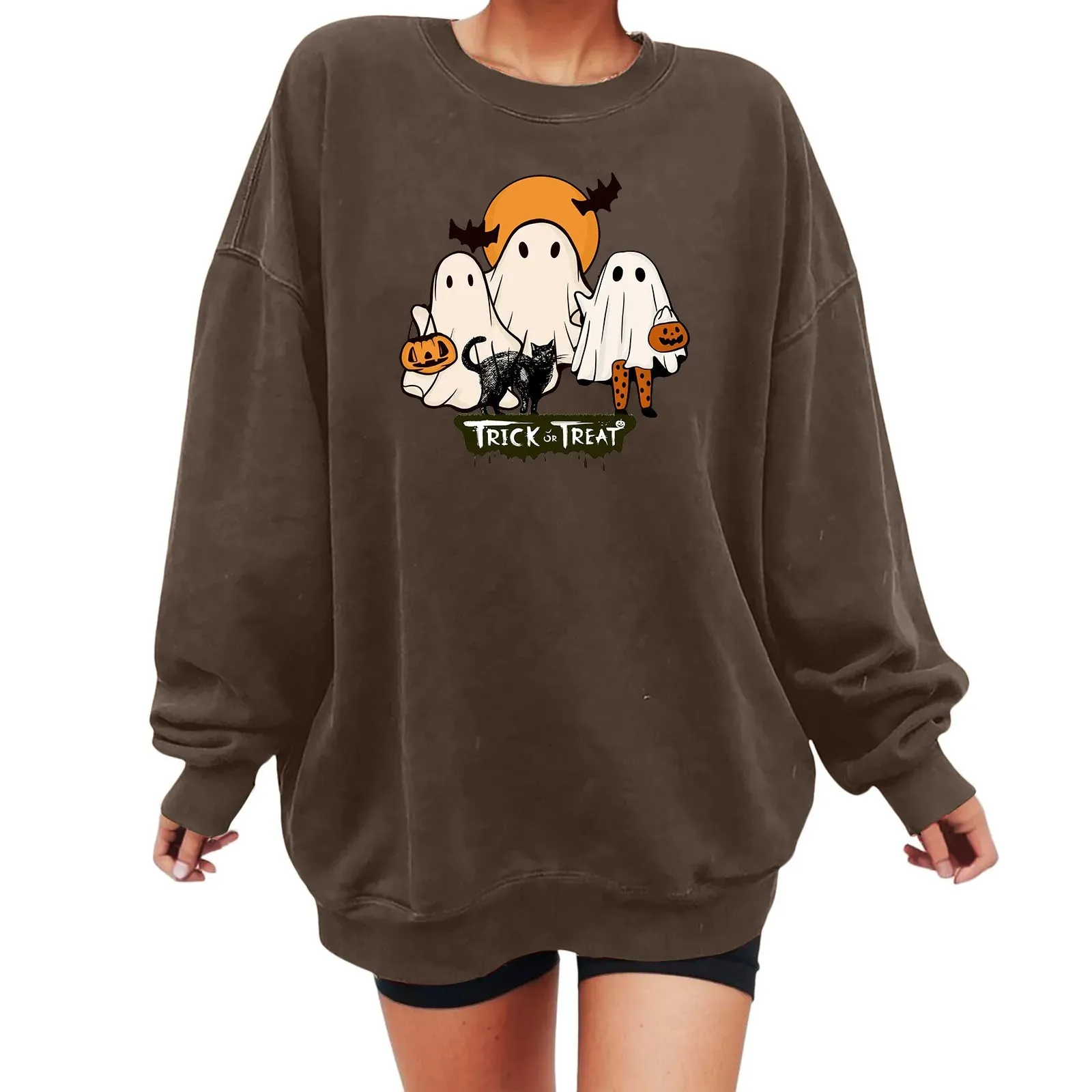 DHgate.com:Oversized Plus Size Halloween Printed Hoodies