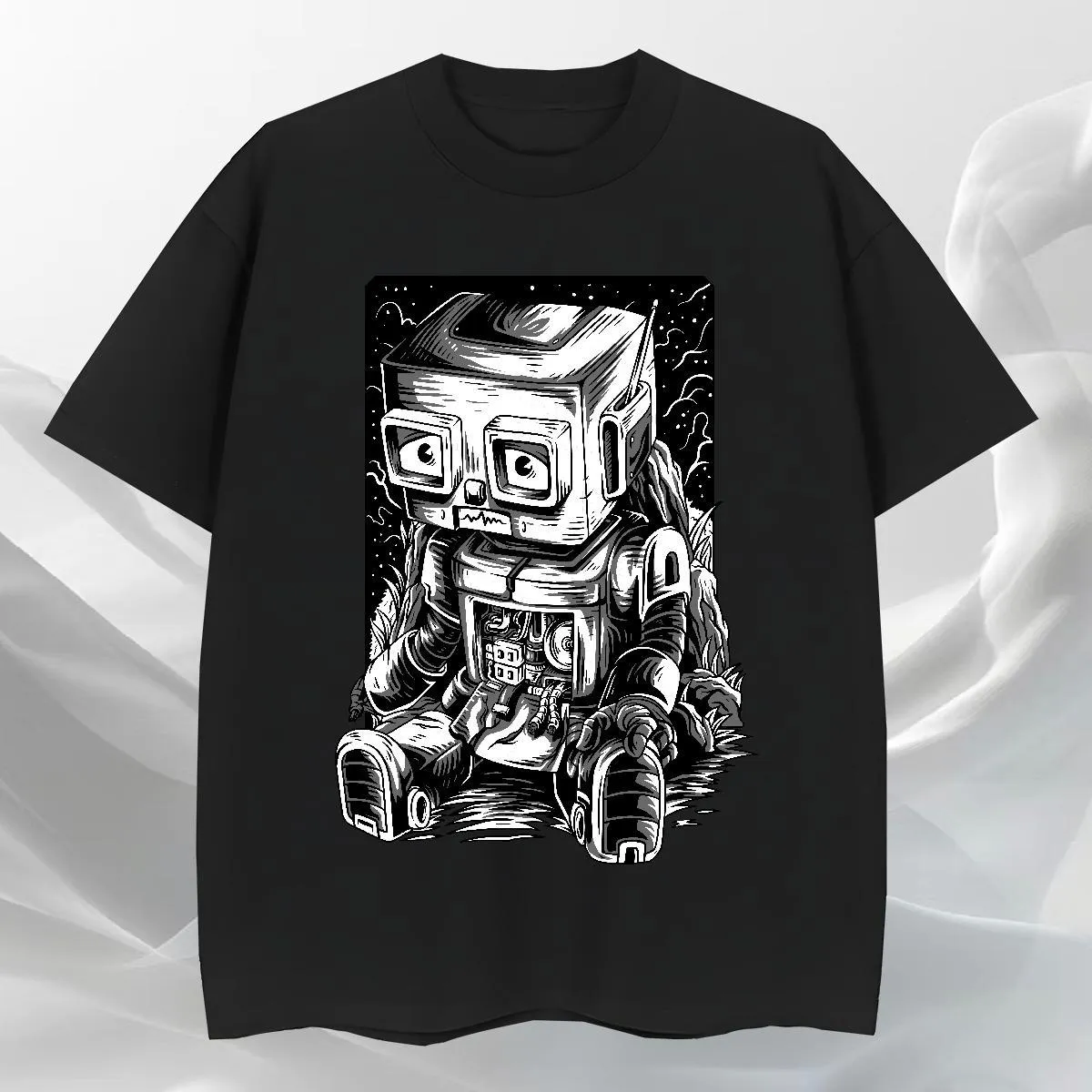 Men's Robot T-Shirt Guide: Crew Neck, Cotton, & Prints