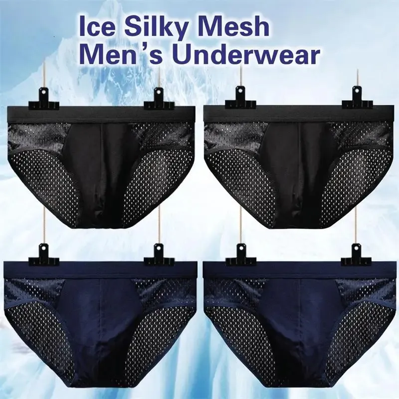 Breathable Ice Mesh Boxer Under Shorts With 3D Pocket And High Stretch ...