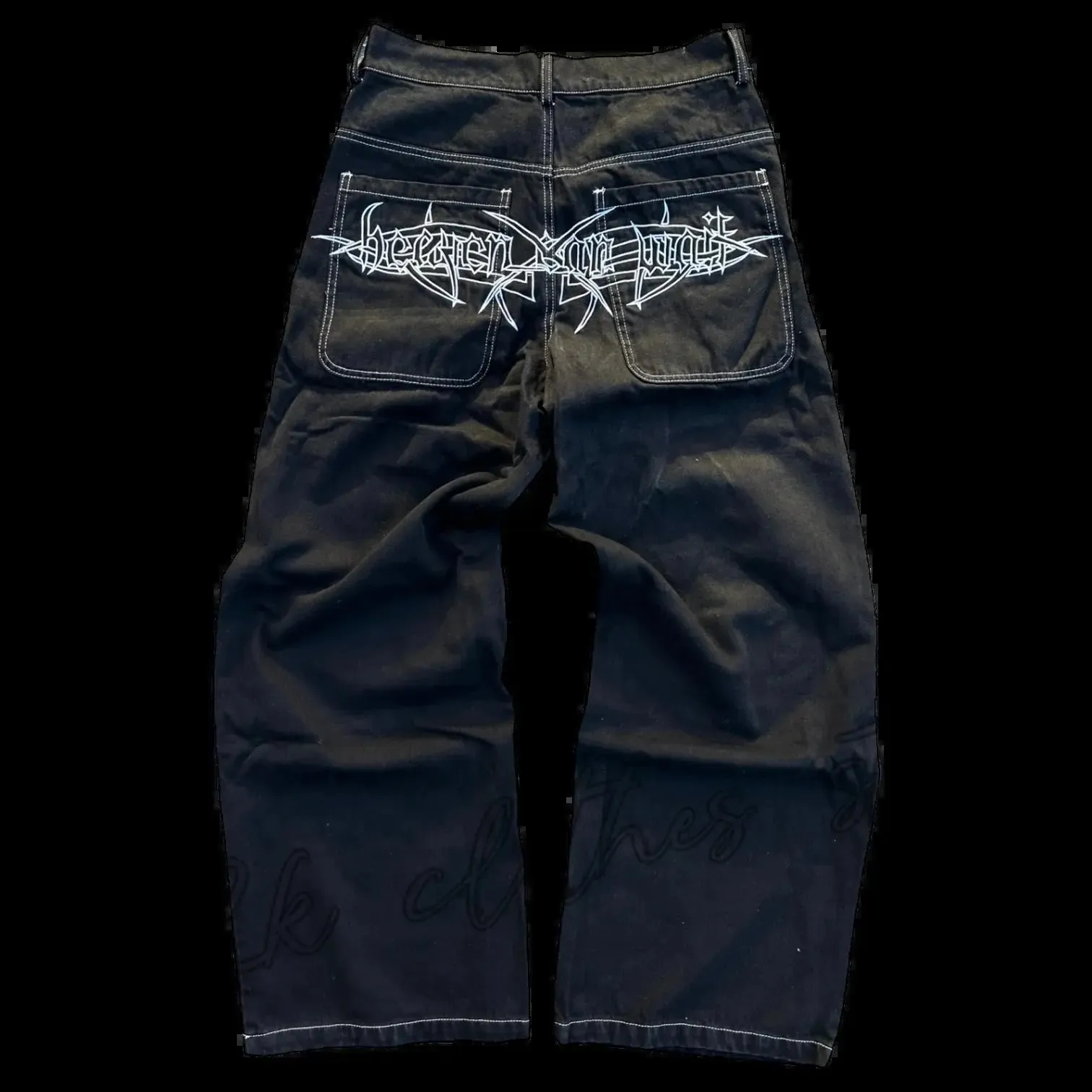DHgate.com:Mens Washed Cotton Streetwear Oversized Wide-Leg DHgate.com:Mens Washed Cotton Streetwear Oversized Wide-Leg