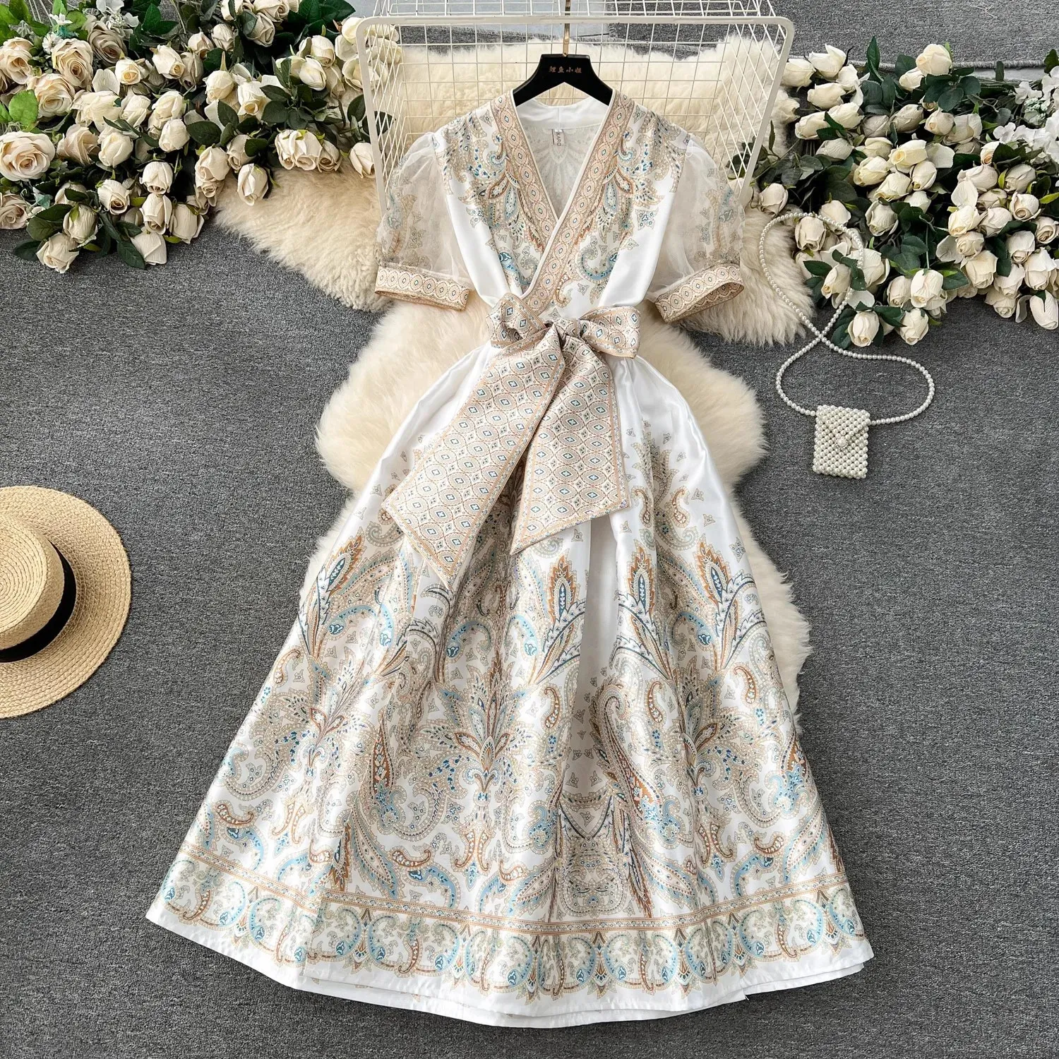 open lace back dress Vintage main image 1