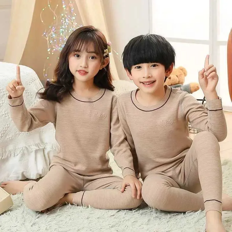 DHgate.com:Cozy Kids Thermal PJs: 2-Piece Winter Underwear