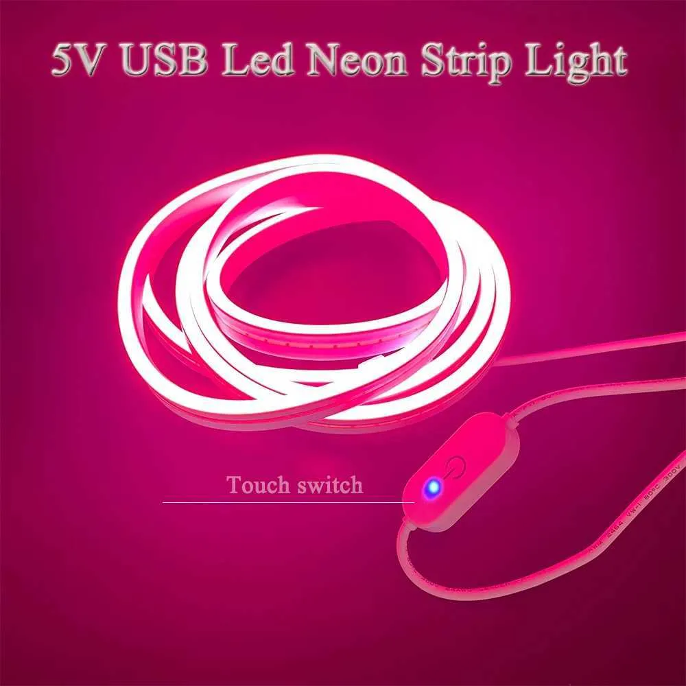 Usb Led Neon Y240807 LED Neon Strip Lights USB 5V Touch Switch... From Muyang_li1 ...