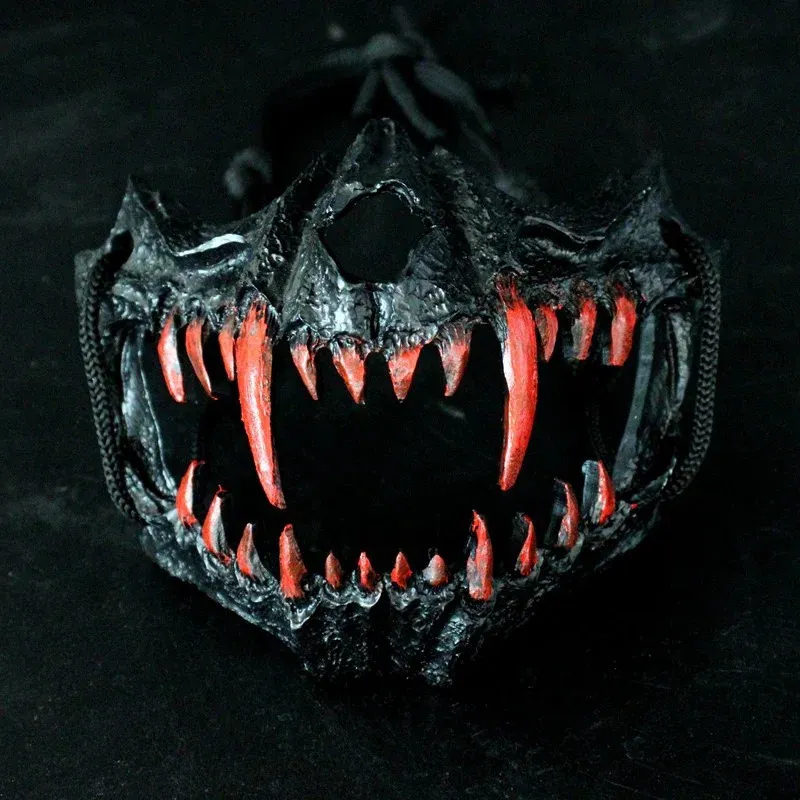 ToyGhillied Grand Masque Tengu Japonais D'Halloween En Résine Peinte à La Main - Masque Décoratif - Costume D'Halloween - Masque D'horreur - Jeu De Rôle Pour Adultes