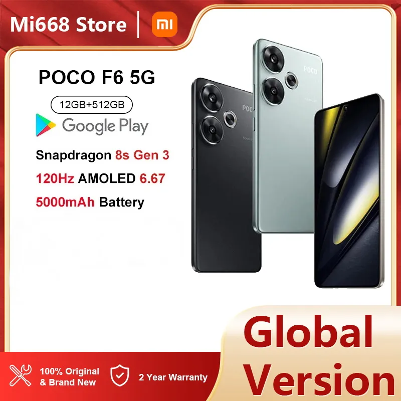 POCO F6 グリーン 12GB RAM 512GB ROM Unlocked) Xiaomi POCO F6 5G GREEN 12GB+512GB Dual SIM