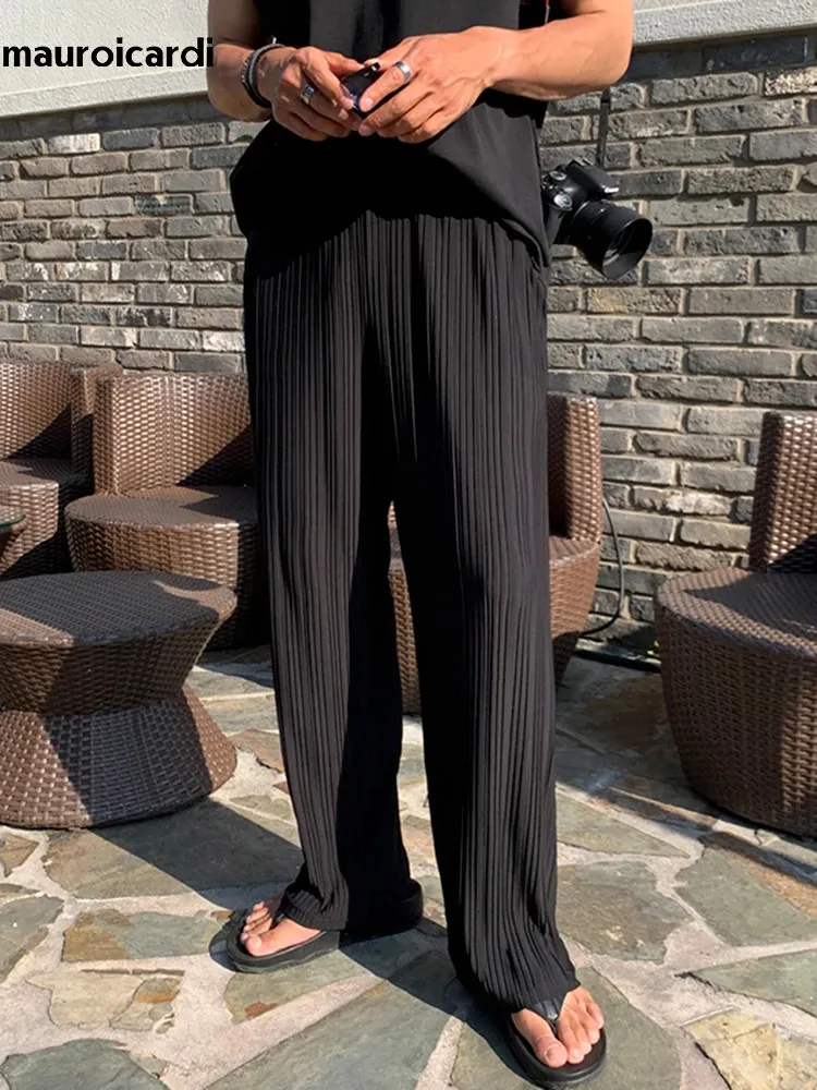 Lightweight Black Wide Leg Trousers: Summer Streetwear Shop
