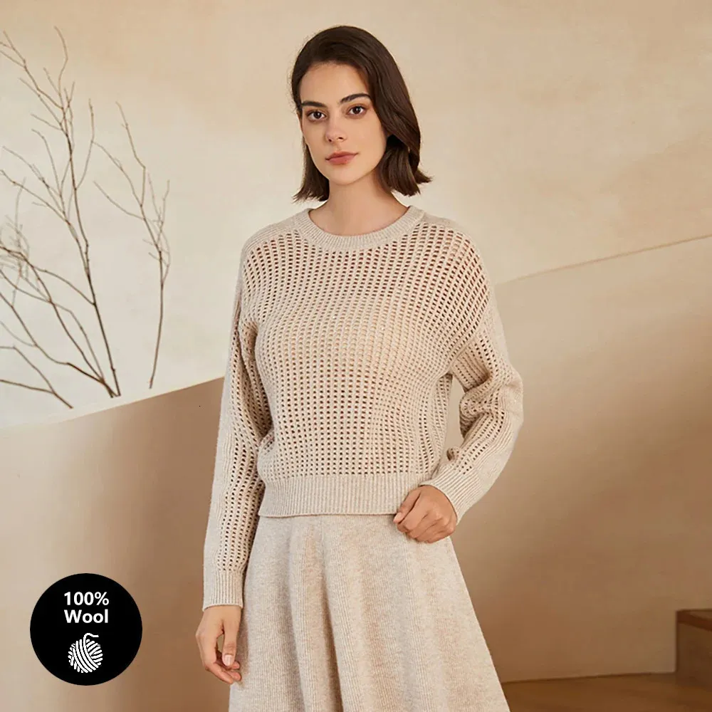BC 317 Thick Cut Out Round Neck 100% Pure Wool Clothes
