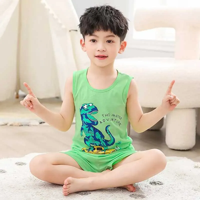 Summer cotton pajamas hotsell