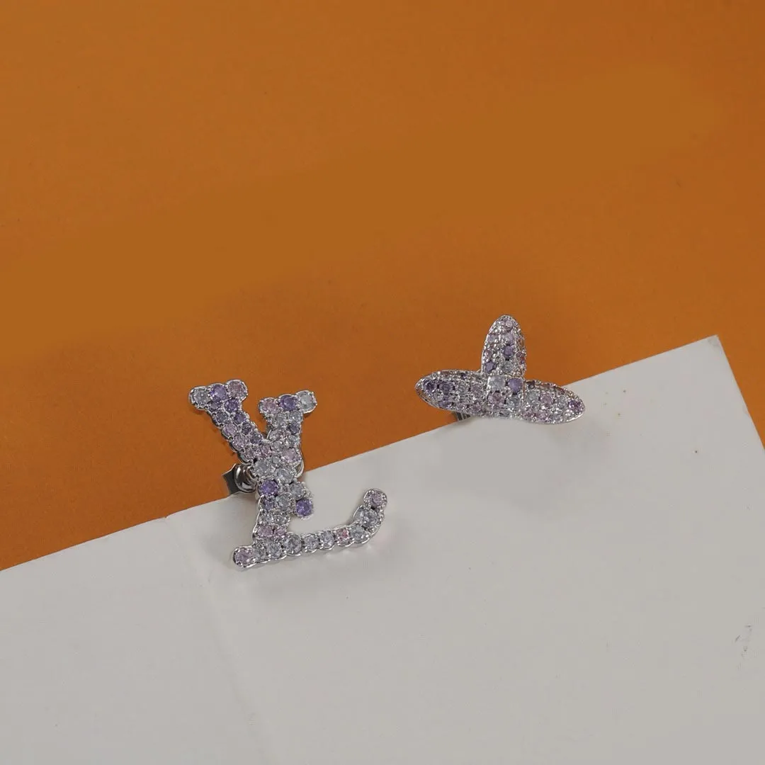 Designer Alphabet Flower Stud Earrings Asymmetrical... From ...