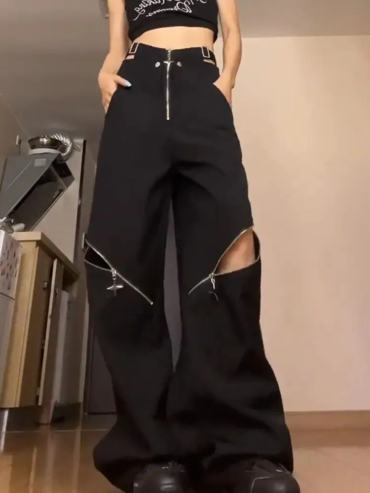 韓国人気ファッション[PORTA] STRAP CARGO PANTS カーゴパンツ ワイドパンツ バックルベルトストラップ 2WAY