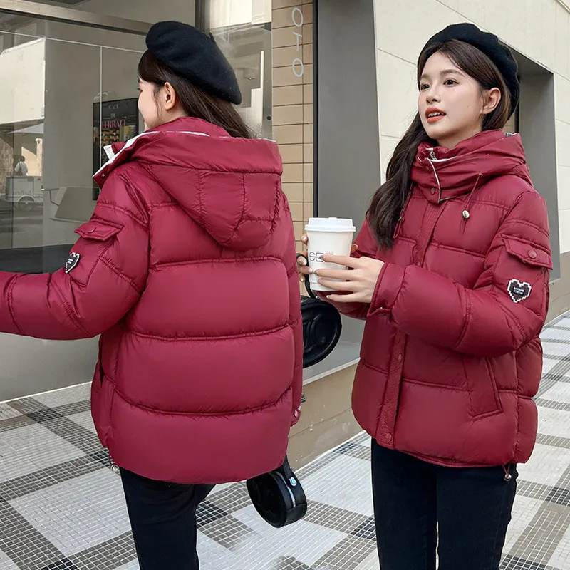 Short Padded Winter Coat: Korean Style Loose Fit Bread Jacket