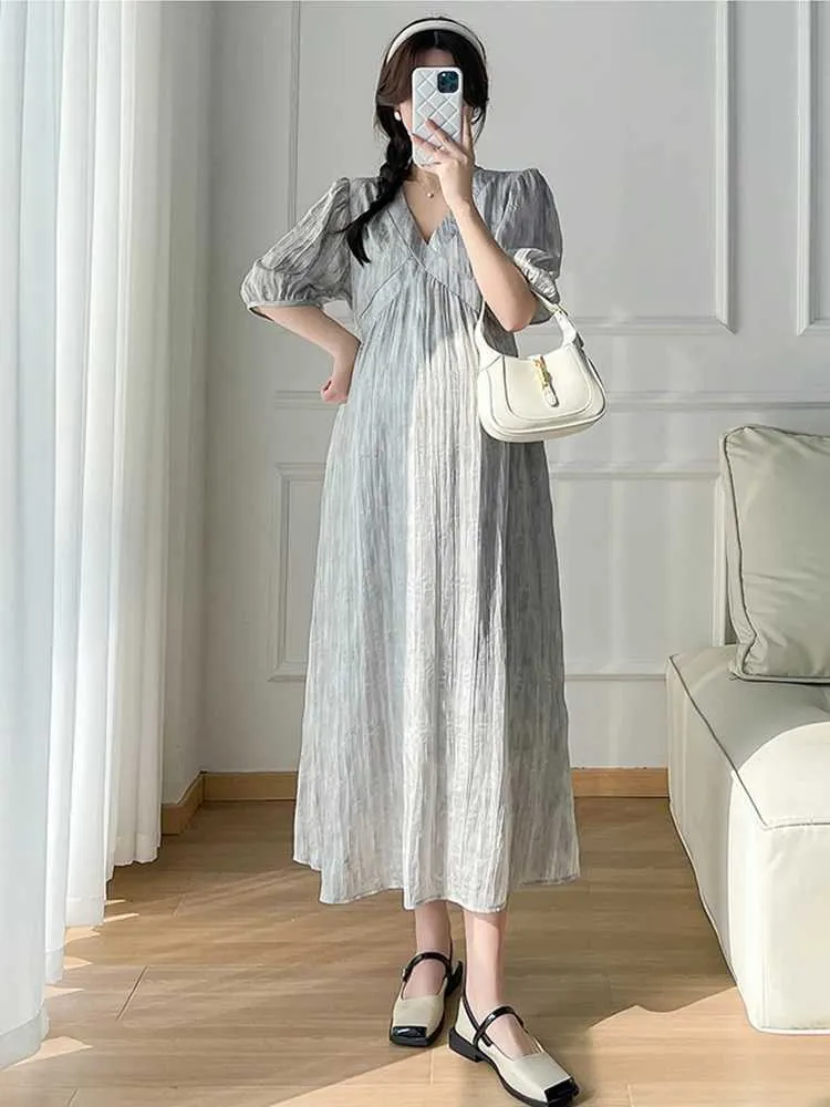 chinese dress ladies Loose Dress/ Shift Type Dress/ Maxi Dress/ Maternity Dress/ Casual Dress/ Oversized Dress Pink