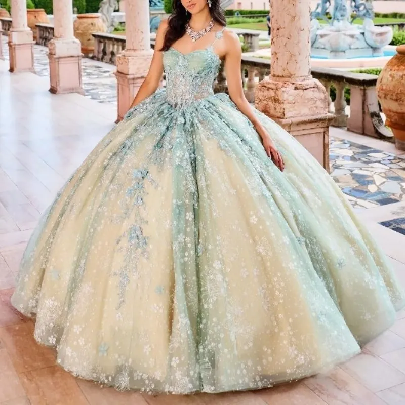 Sparkly Sage Green Off Shoulder Quinceanera Dress with Champagne Lining and  Crystal Beads Lace Appliqu Sweetheart Neckline Ball Gown from Dhgate  Quinceanera Dresses - price 306.98