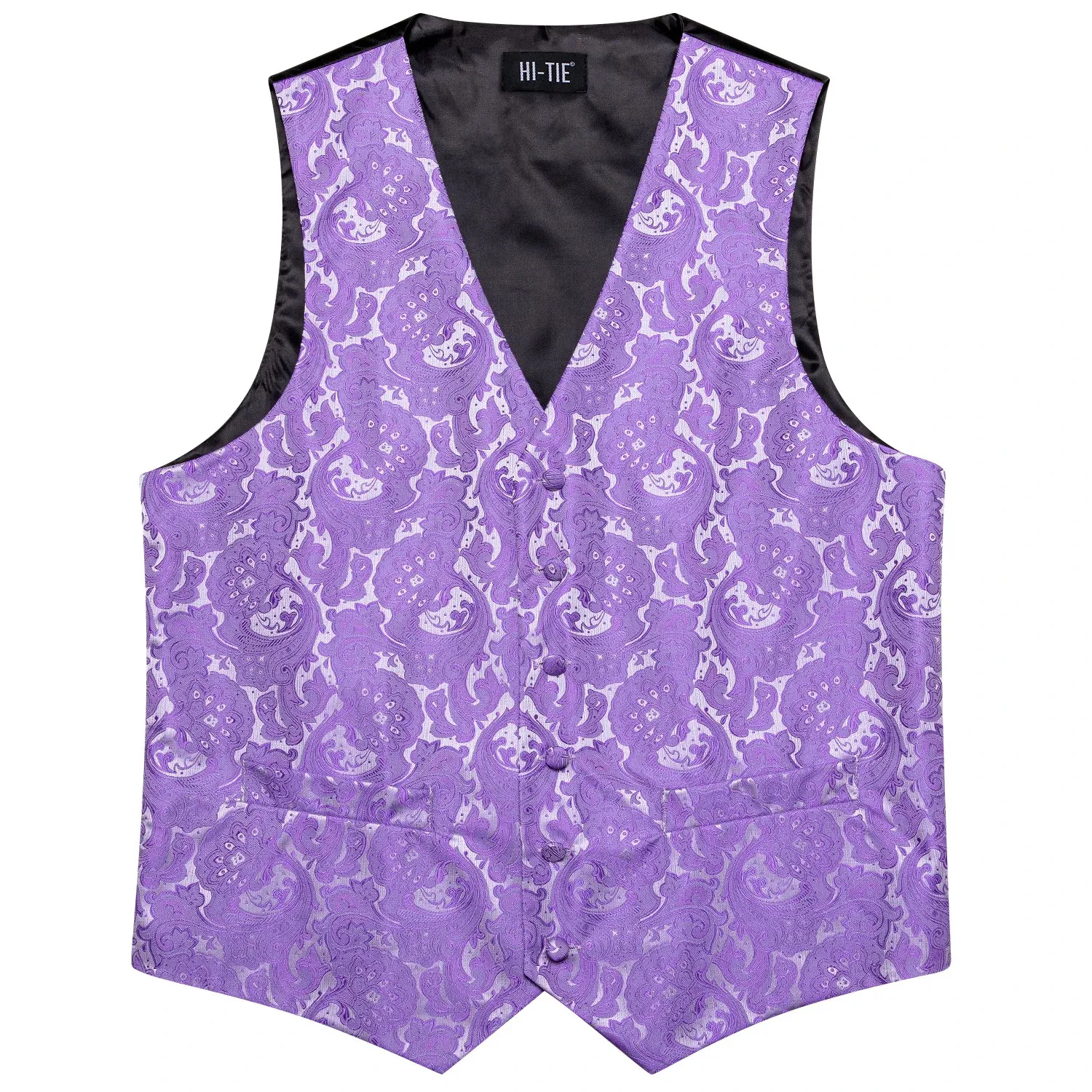 Purple Paisley Lavender Suit Vest Men's Premium (Lavender-Lilac