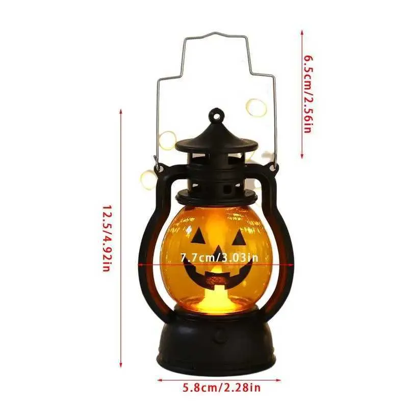Halloween Pumpkin Lights LED Hanging Lantern: Retro Decor for Spooky ...